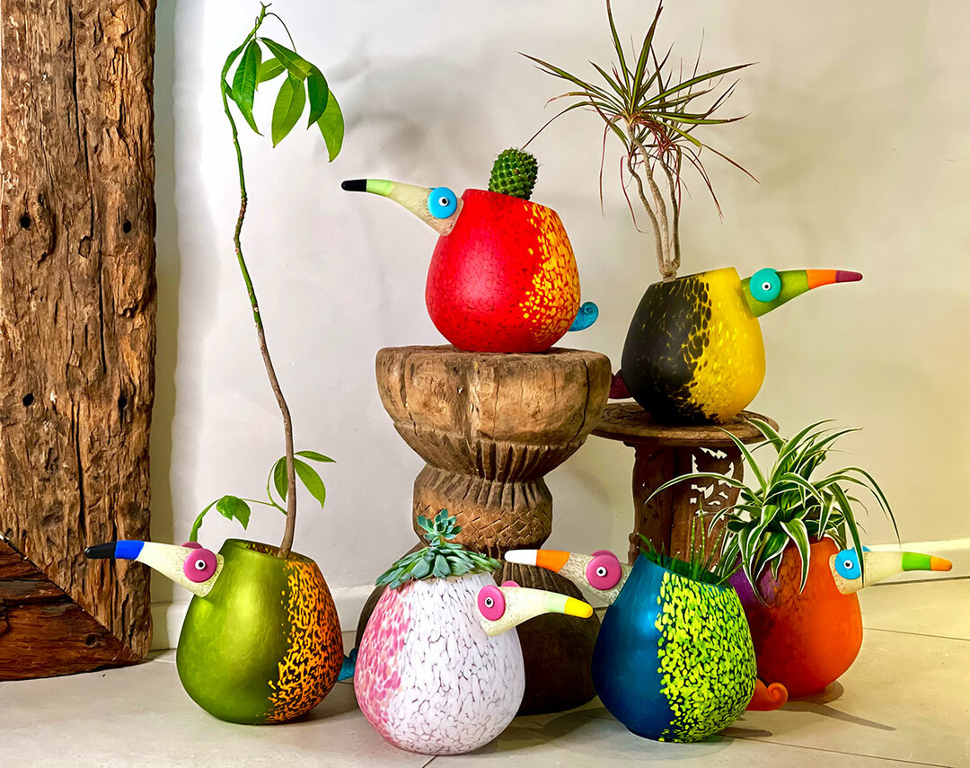 Borowski Pico vaas groen glasobject