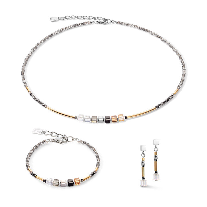 Coeur de Lion earrings 5027/ /1216 Grey-Gold
