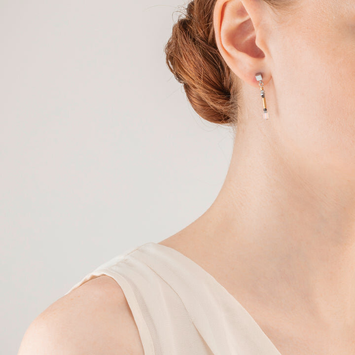 Coeur de Lion oorbellen 5027/ /1216 Grey-Gold