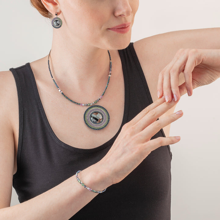 Coeur de Lion Ketting 5036/ /0754 Blue-Green-Lilac