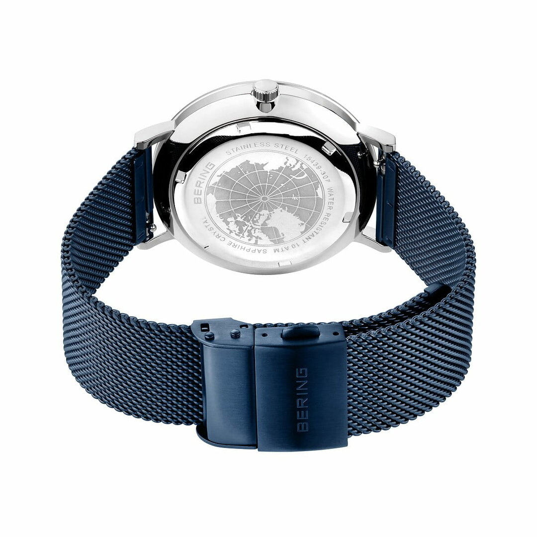 Bering Horloge Solar Zilver Geborsteld 15439-307