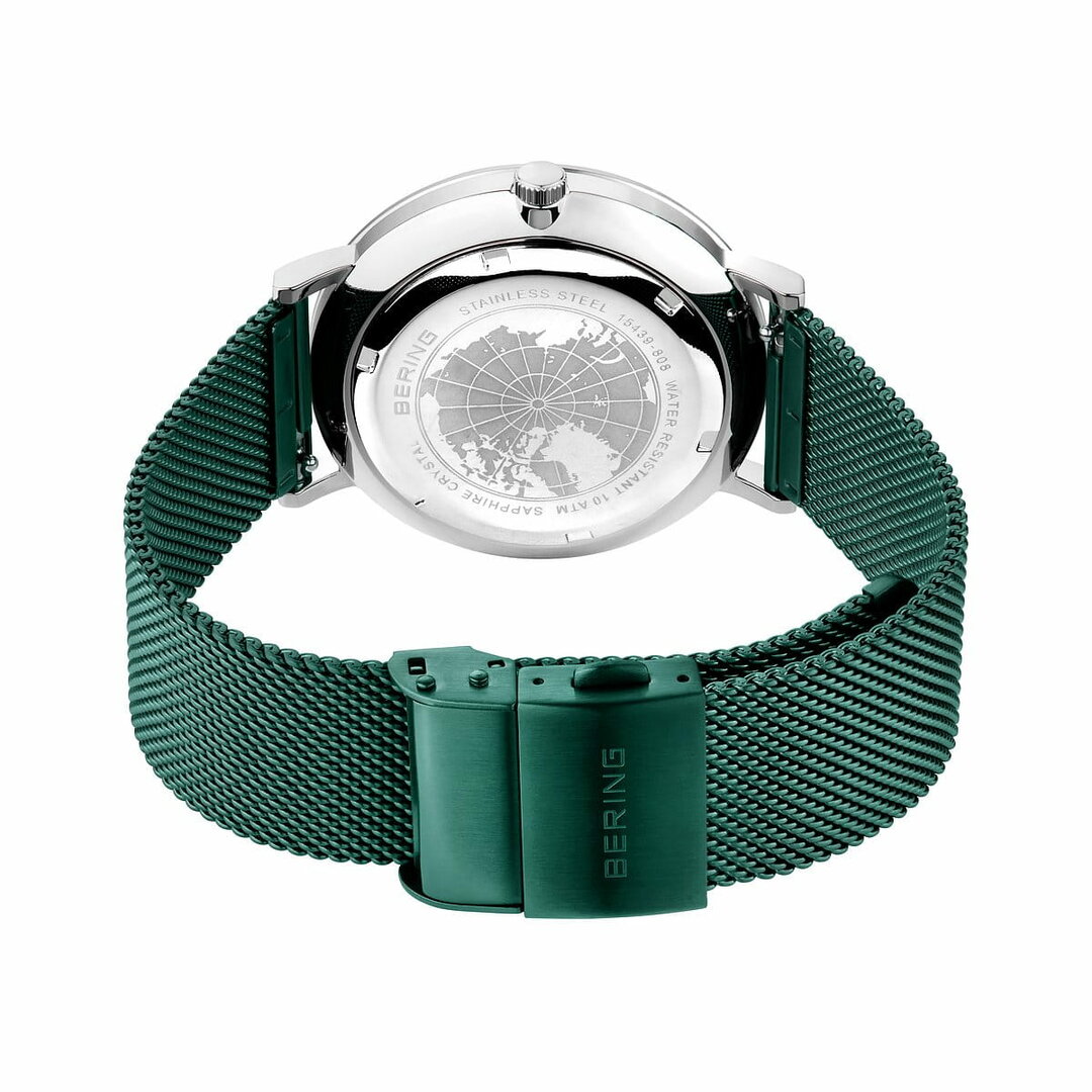 Bering Horloge Solar Zilver Geborsteld 15439-808 Mannen