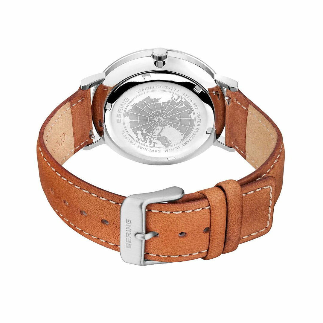 Bering Horloge Solar Zilver Geborsteld 15439-508