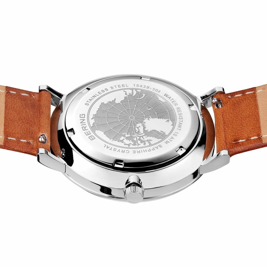 Bering Horloge Solar Zilver Geborsteld 15439-508