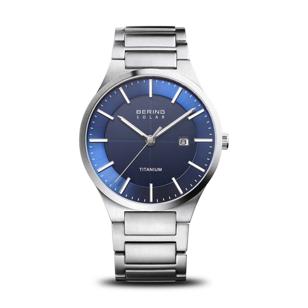 Bering Horloge Solar Zilver Geborsteld kopen De Blaker exclusief