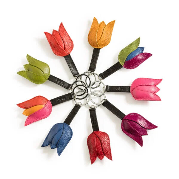 by-Lin Sleutelhanger Tulip roze/geel/oranje 091626