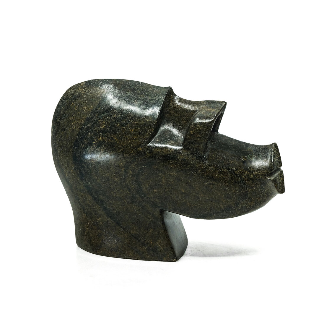 Stenen beeld hoofd, Tengenenge stenen kunst uit Afrika