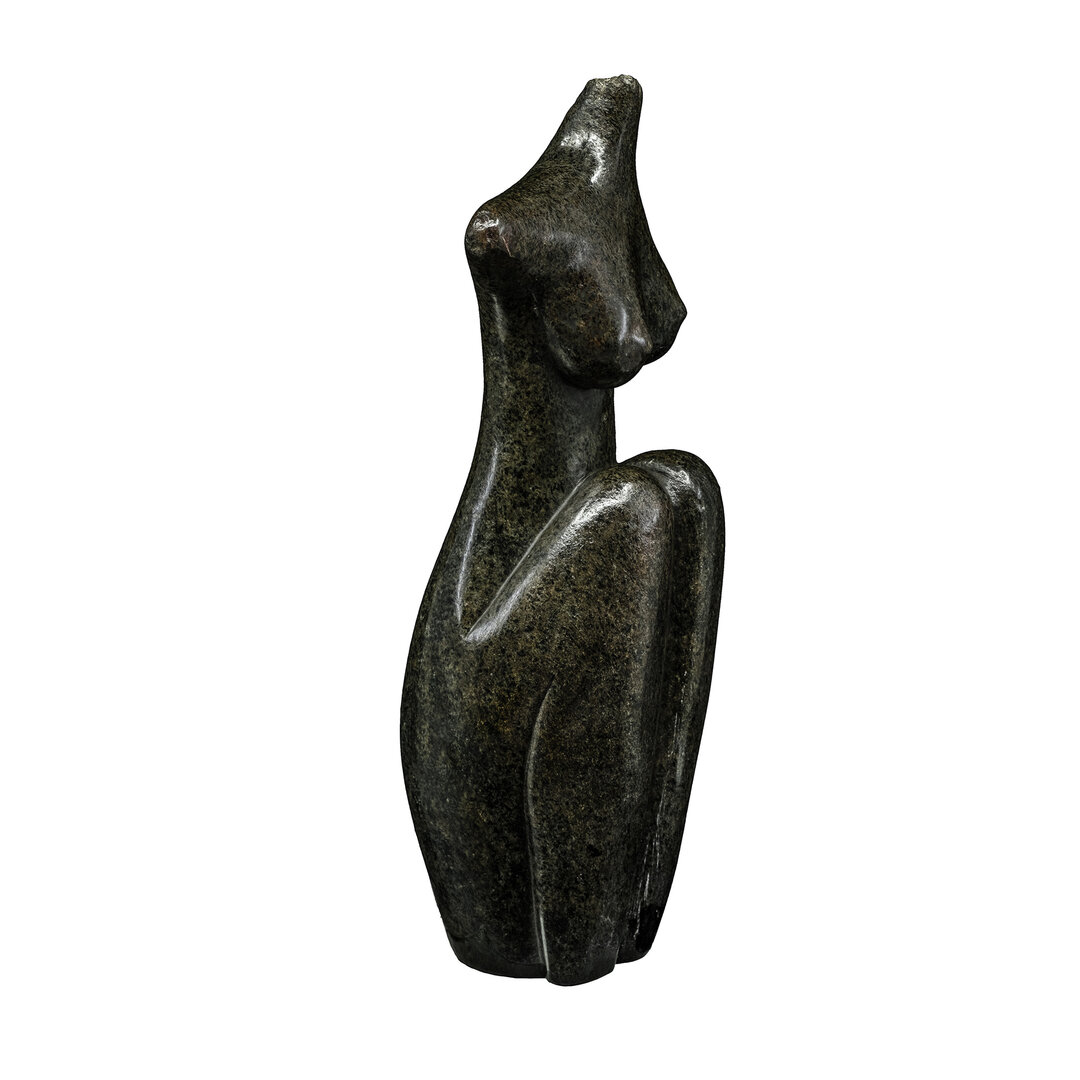 Stenen beeld torso groen, afrikaanse kunst