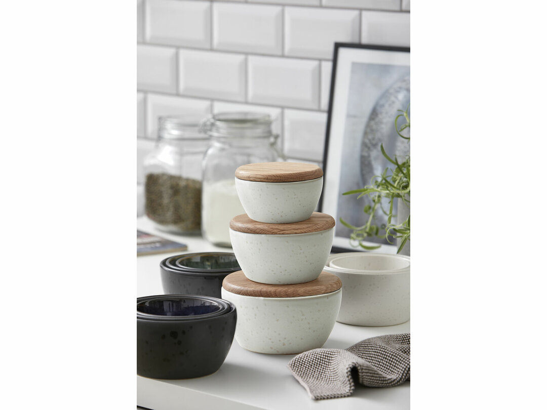 Bitz servies kommen set van 3 met deksel 12487