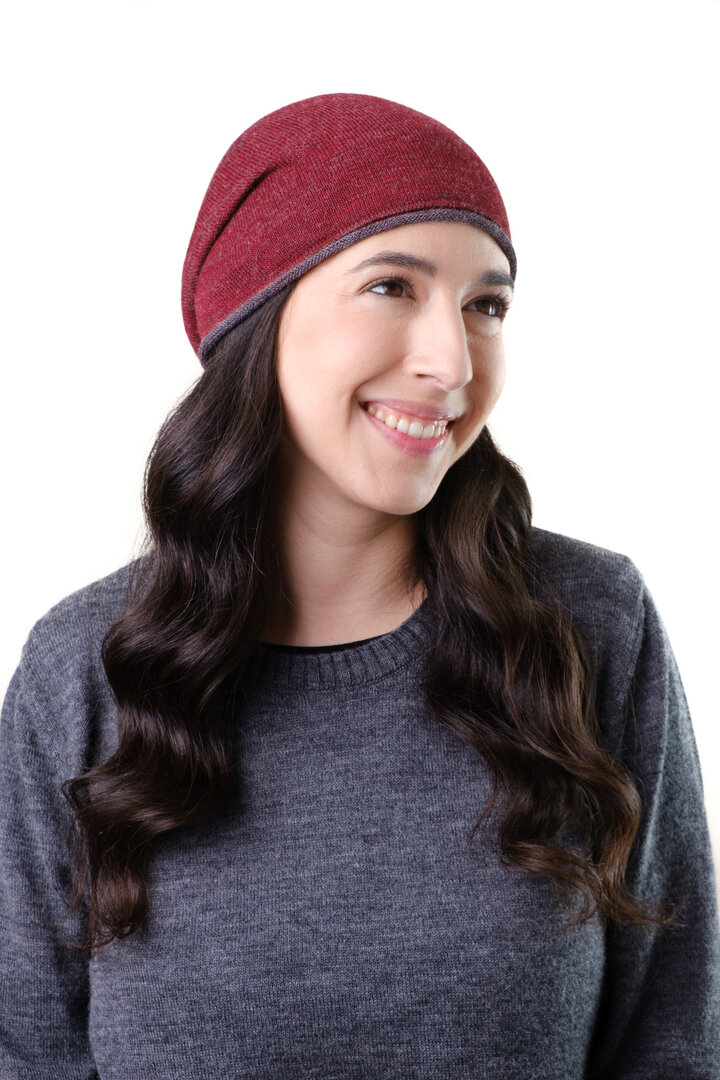 De Colores muts 901-1 bordeaux/dunkelgrau