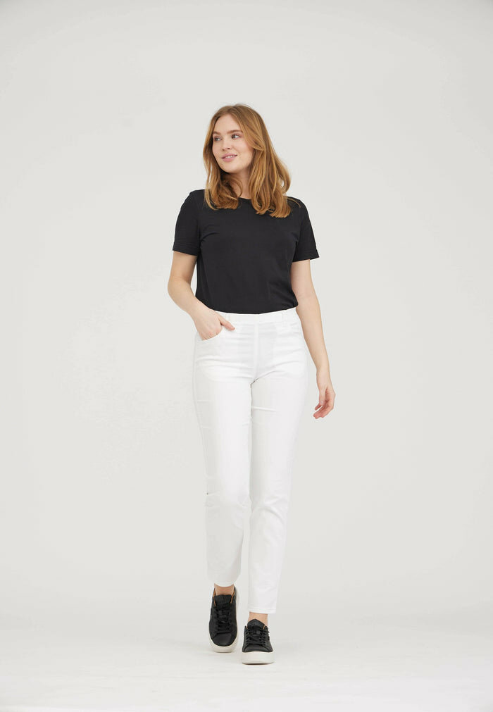Laurie broek, model Kelly basis katoen wit 100759-10000