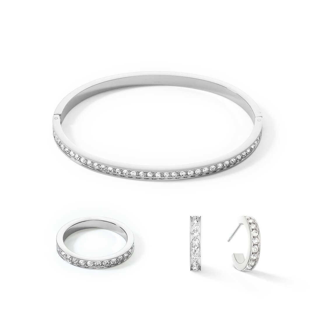 Coeur de Lion Oorbellen 0127/ /1817 Crystal Zilver