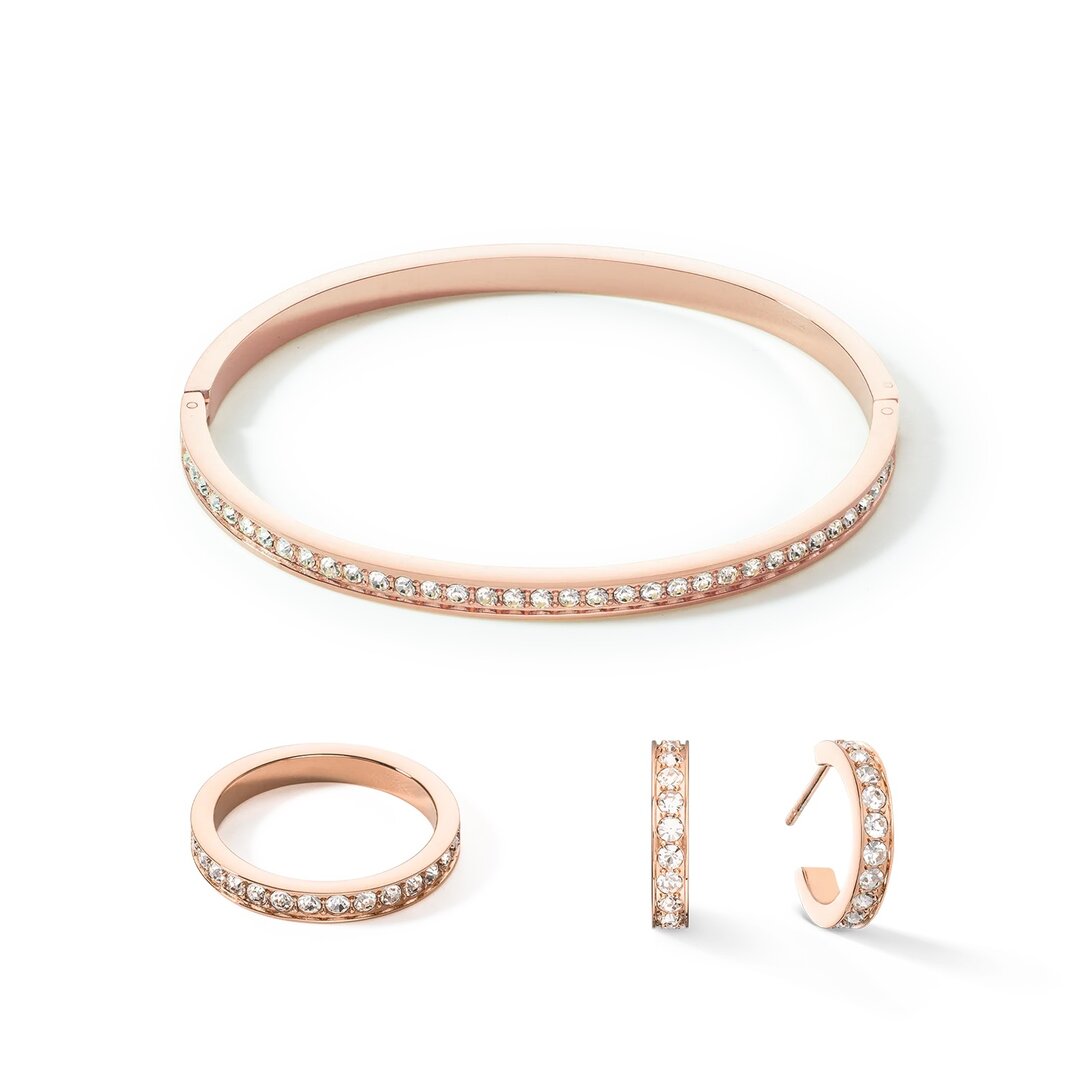Coeur de Lion Oorbellen 0127/ /1822 Crystal en Ros&eacute;goud