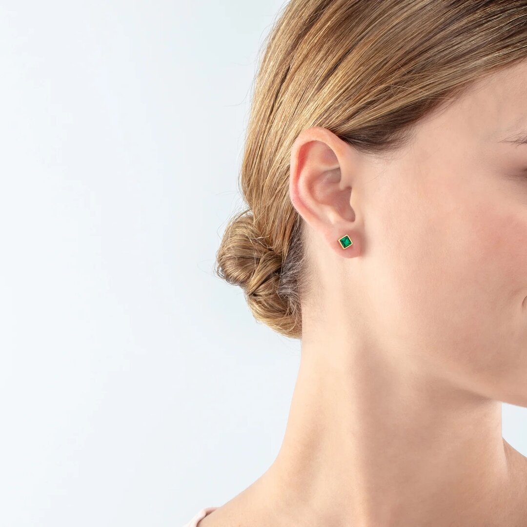 Coeur de Lion Earrings 0501/ /0549 Dark Green-Gold