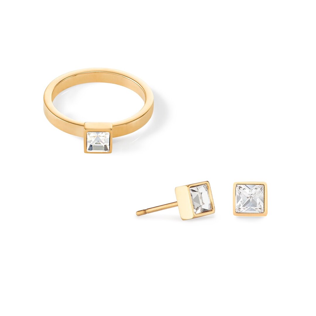 Coeur de Lion Oorbellen 0501/ /1816 Crystal-Gold