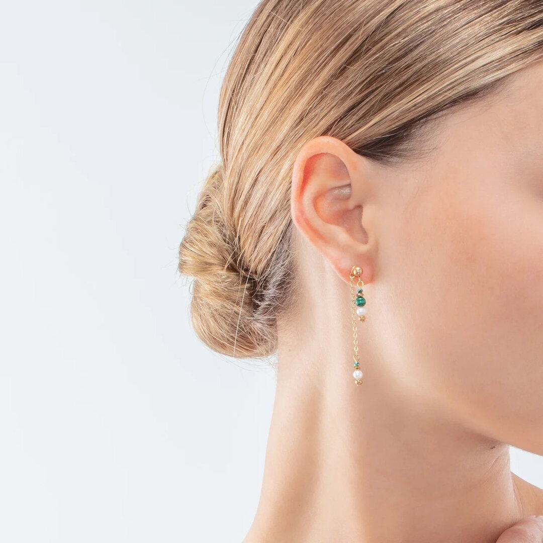 Boucles d&#039;oreilles Coeur de Lion 1108/ /0500 Vert
