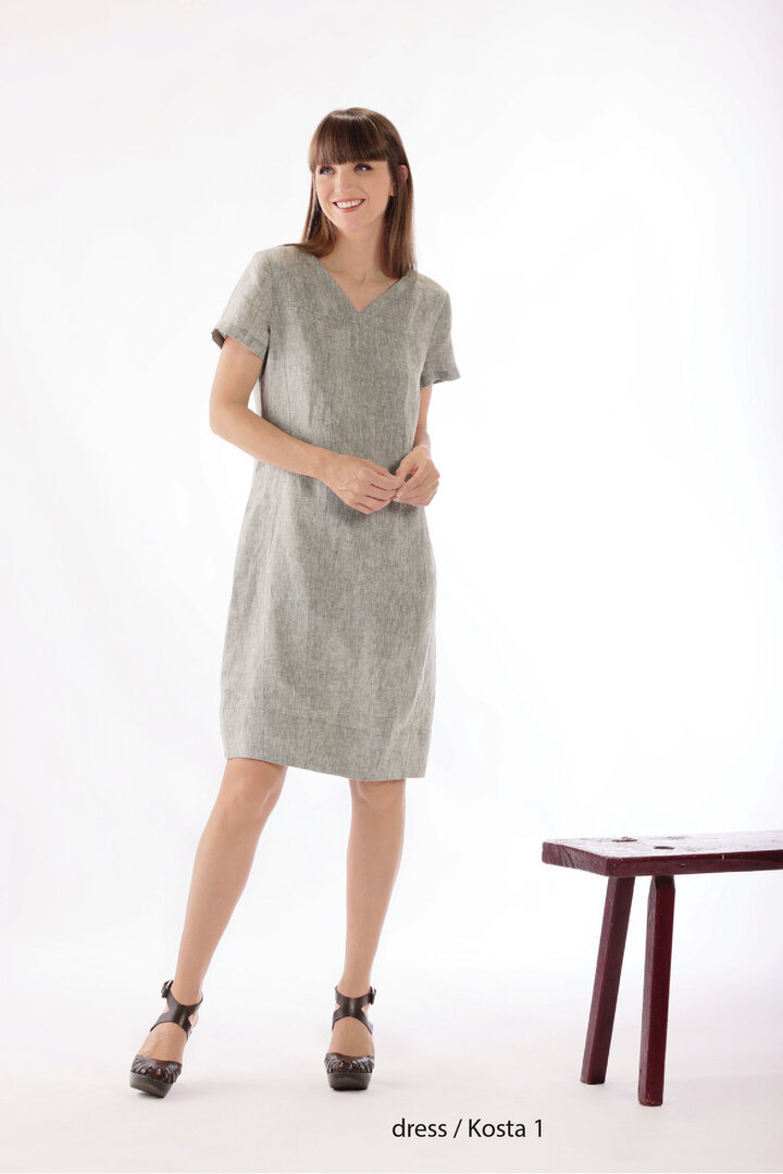 Gr nature linen dress top