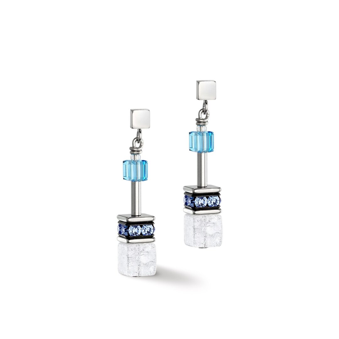 Coeur de Lion oorbellen 3018/ /0714 Blue-White