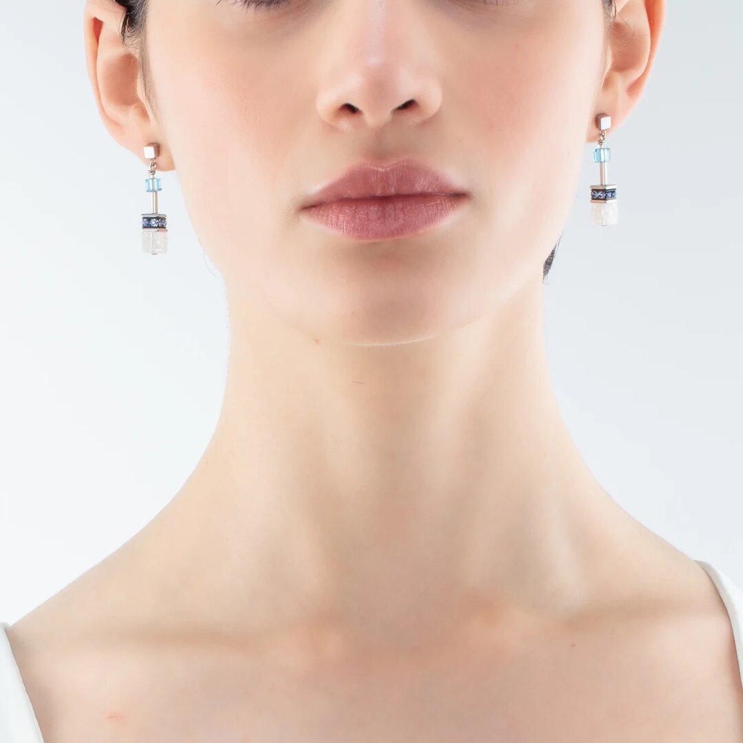 Coeur de Lion earrings 3018/ /0714 Blue-White