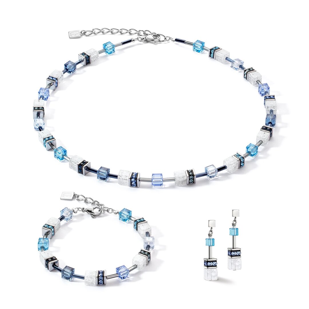 Coeur de Lion oorbellen 3018/ /0714 Blue-White