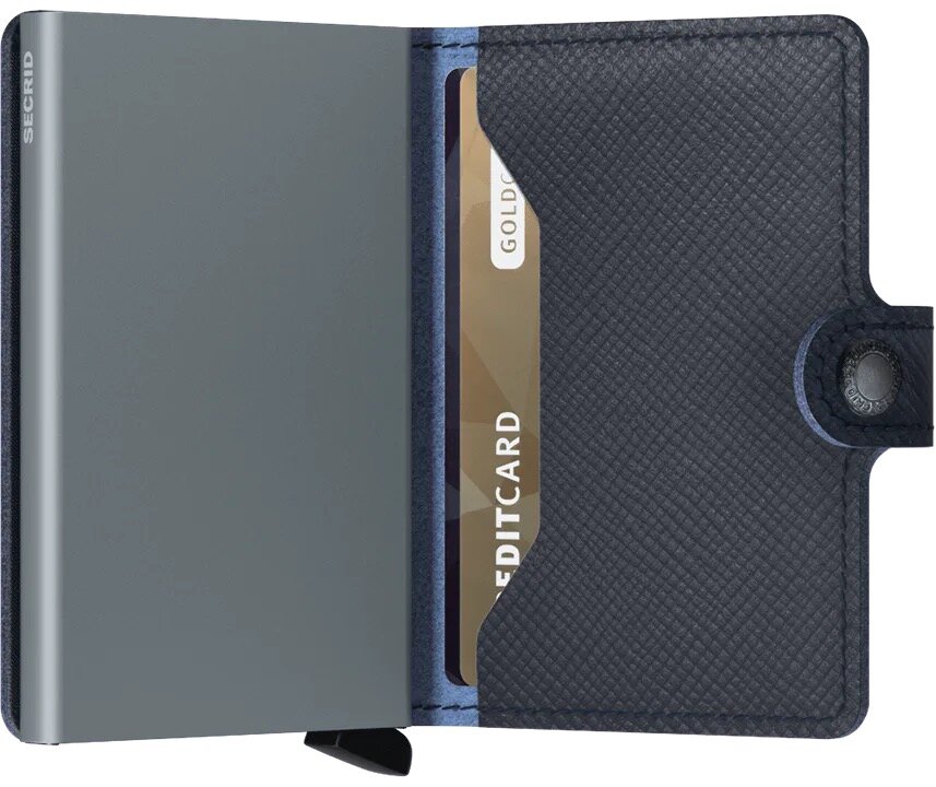 Secrid Miniwallet MSa Saffiano Navy portemonnee