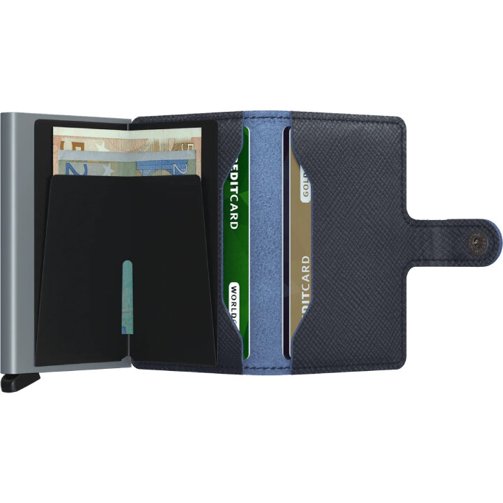 Secrid Miniwallet MSa Saffiano Navy portemonnee