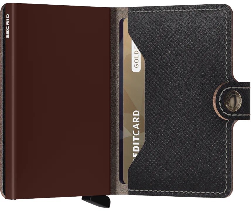 Secrid Miniwallet MSa Saffiano Brown portemonnee