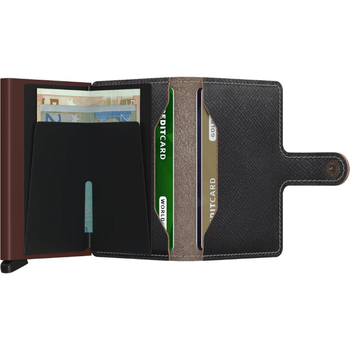 Secrid Miniwallet MSa Saffiano Brown portemonnee