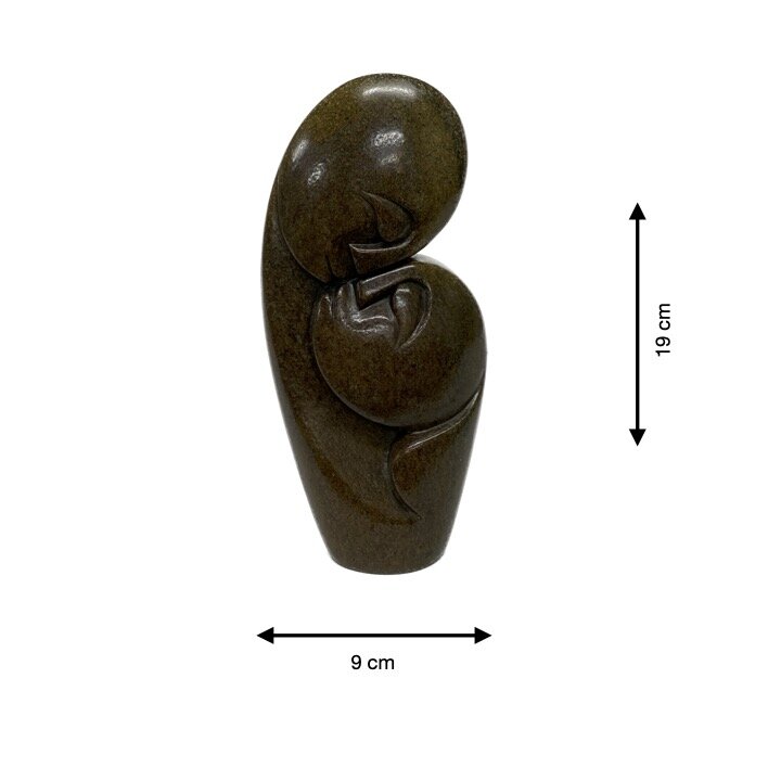 Stenen beeld liefdespaar bruin 19 cm