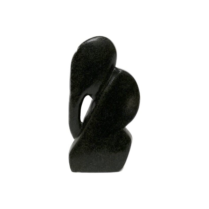 Sculpture en pierre &eacute;l&eacute;phant 16 cm, vert fonc&eacute;