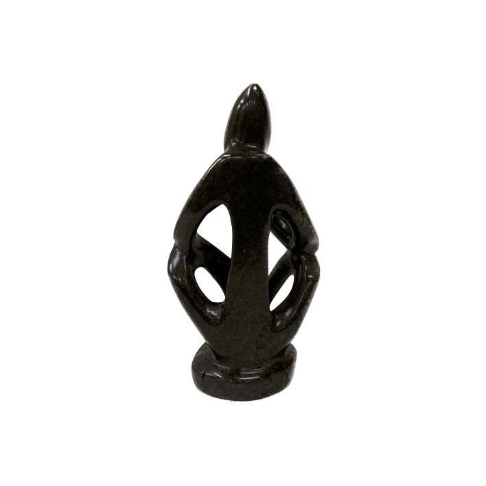 Stone statue thinker brown 13 cm