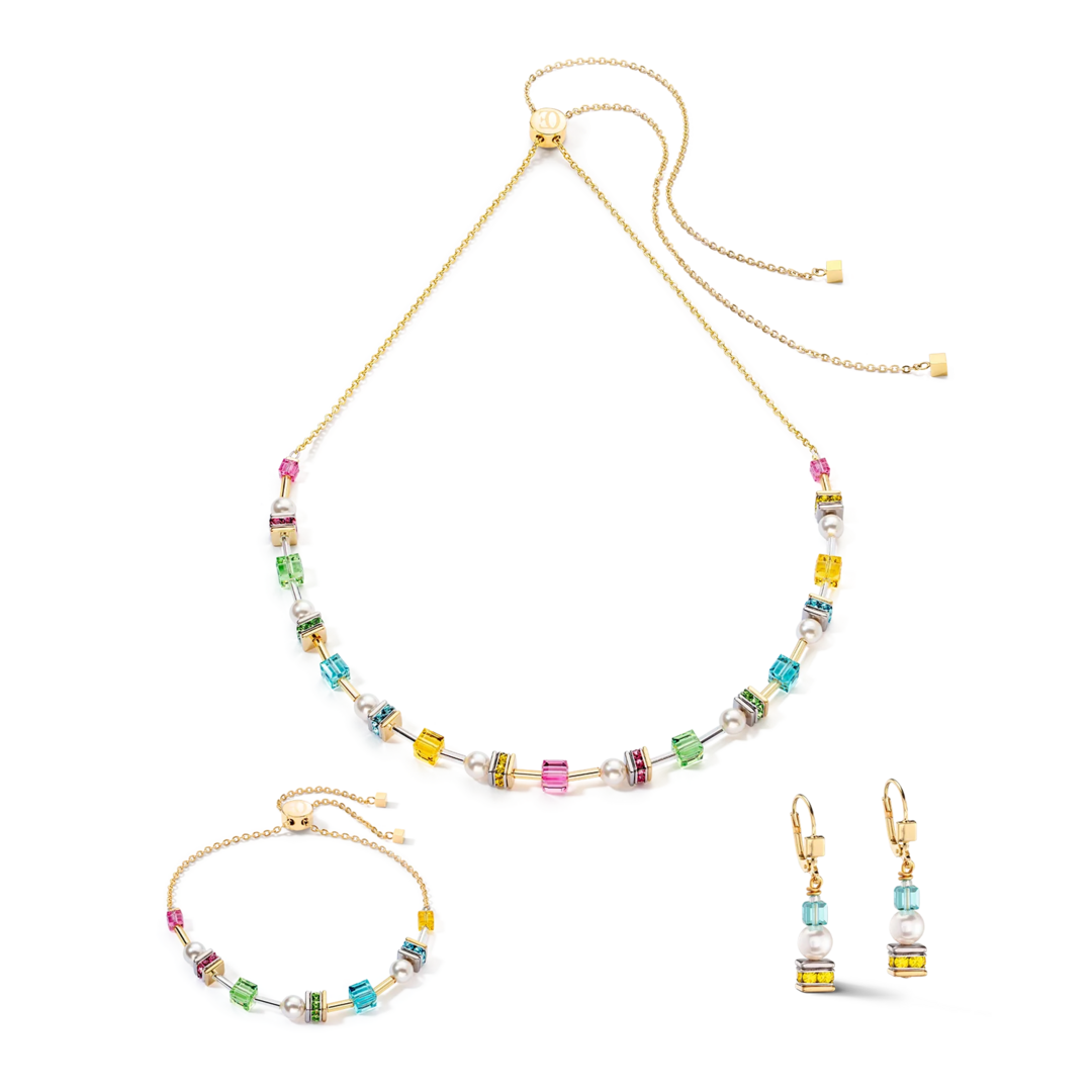 Coeur de Lion Armband 4085/ /1527 Multicolour Cubes and Pearls