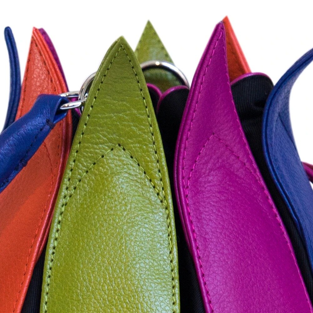 B by-Lin Tas Tulip Structure paars/groen/blauw/oranje 073306