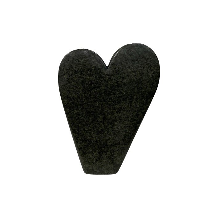 Stenen beeld heart lover 2 personen, HLE 20 cm hoog, groen.