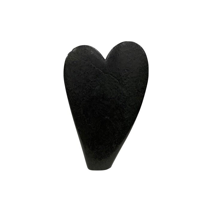 Stenen beeld heart lover 2 personen, HLF 28 cm hoog, groen.