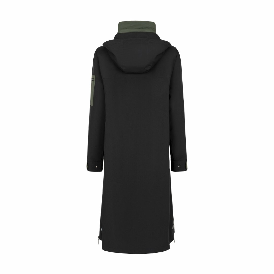 Regn winter coat Eveline black windproof waterproof and breathable De Blaker exclusief