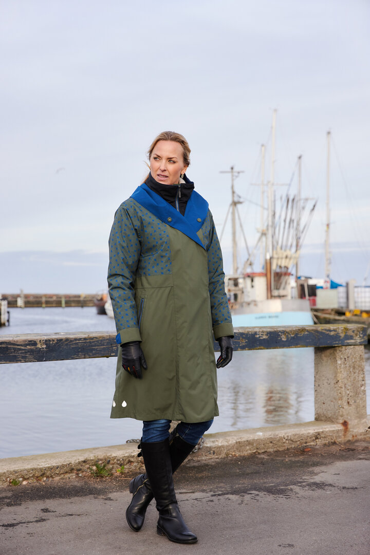 Regn winter coat Eve green windproof waterproof and breathable