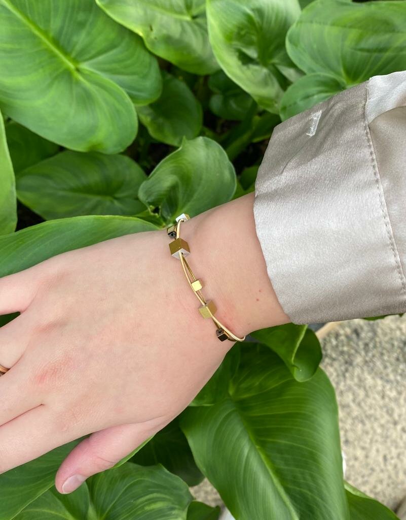 Clic A257Z armband goud zwart voor dames