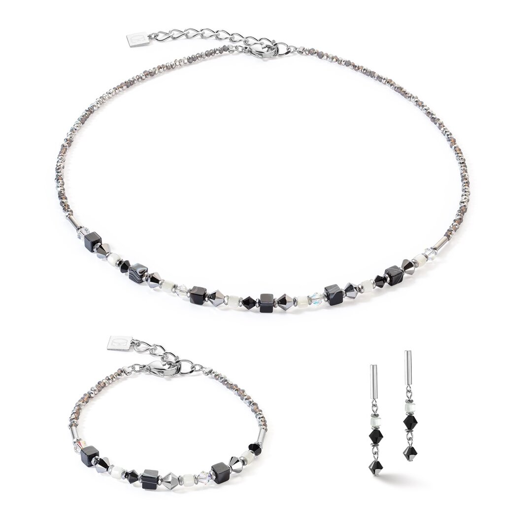 Coeur de Lion oorbellen 4239/ /1314 Black-White