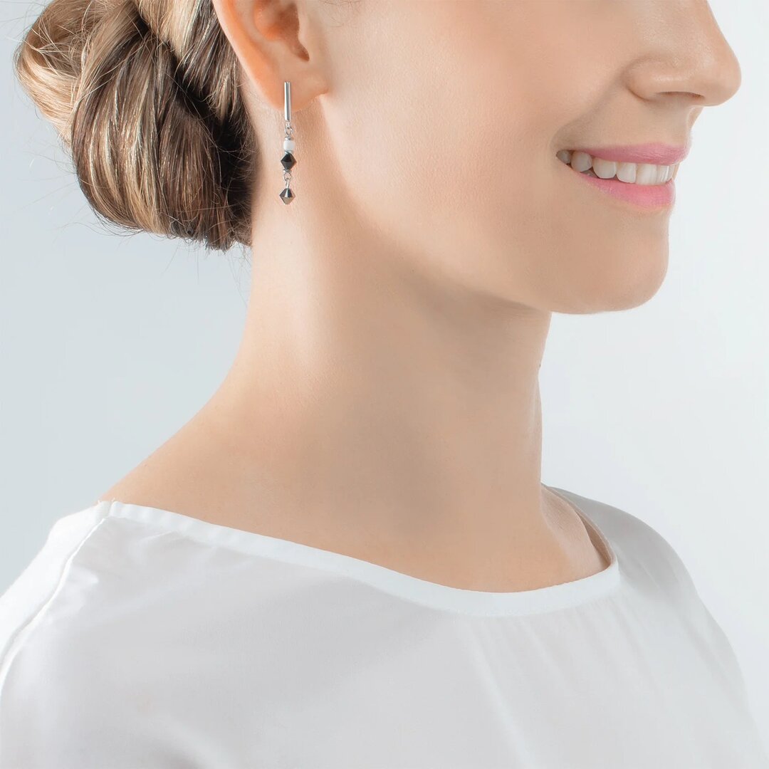 Coeur de Lion oorbellen 4239/ /1314 Black-White