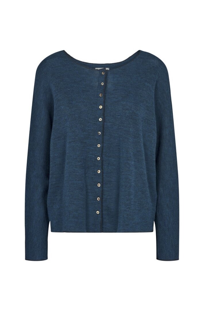 Jalfe 11269-535i vest melange blauw 