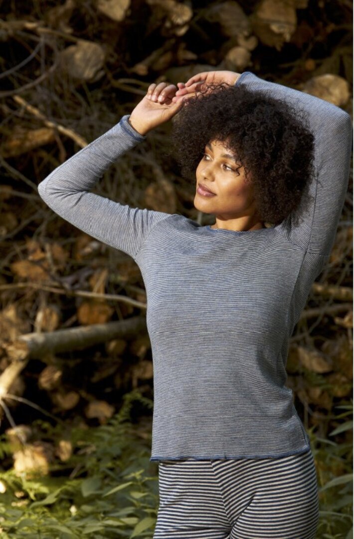 Jalfe 12547-4-626 shirt streep blauw 