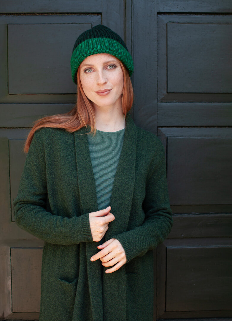 Deep green cardigan top