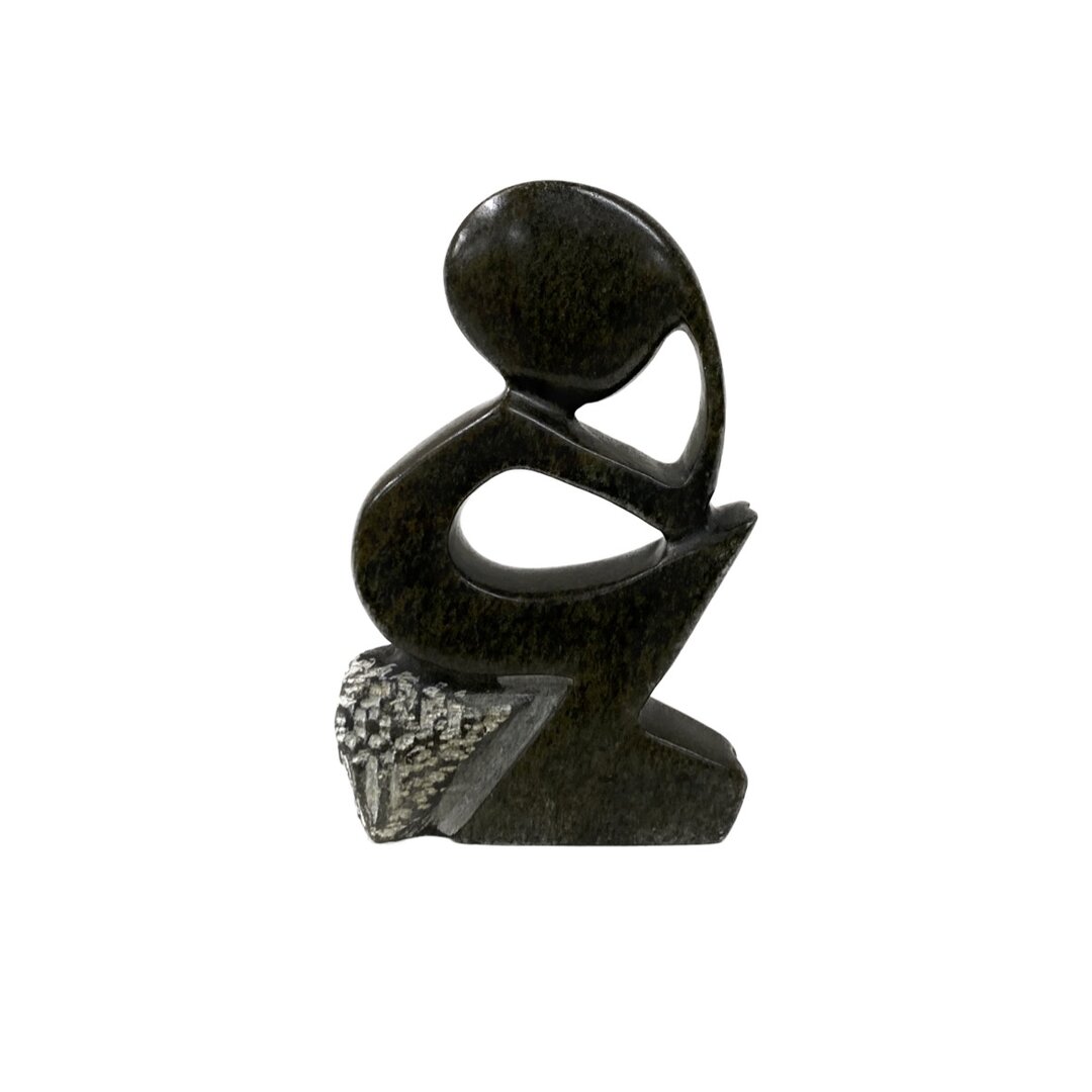 Beeld De Denker groen 13 cm