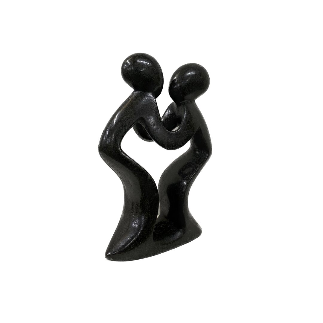 Speckstein Skulptur Liebespaar, Ehepaar gr&uuml;n 26 cm