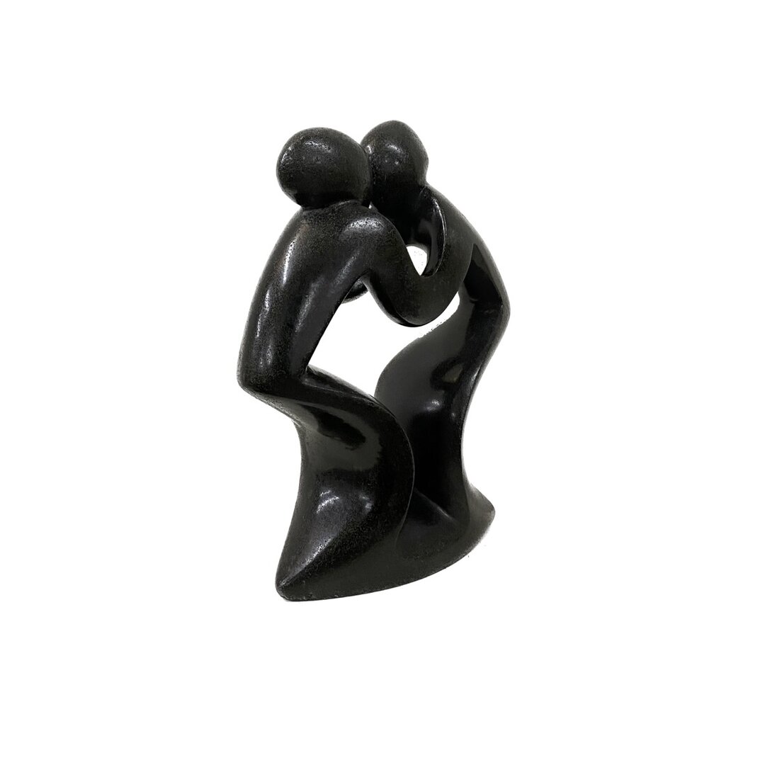 Speckstein Skulptur Liebespaar, Ehepaar gr&uuml;n 27 cm