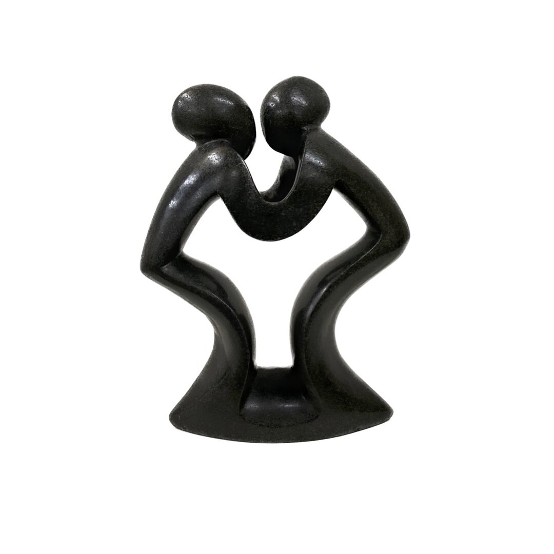 Speksteen beeld liefdespaar, echtpaar groen 27 cm