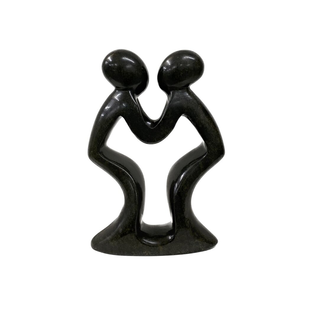 Speckstein Skulptur Liebespaar, Ehepaar gr&uuml;n 28 cm