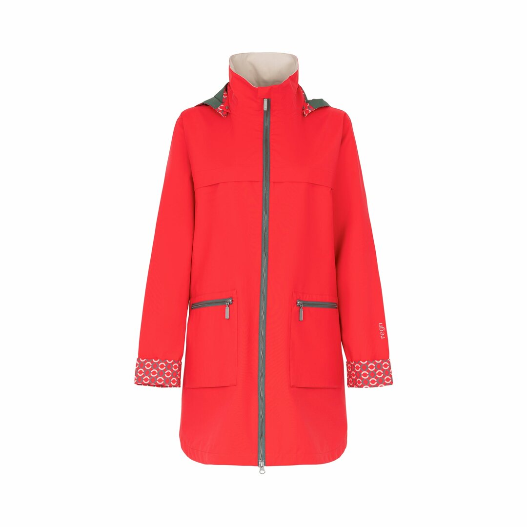 Regn jacket Felina red, waterproof 