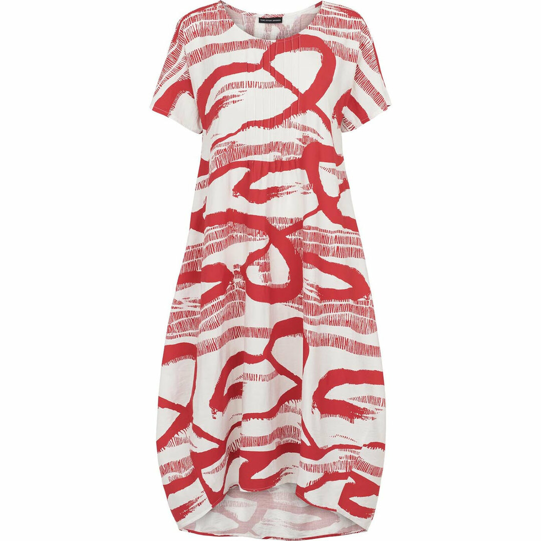Trine Kryger Simonsen Kleid Alta Nagano 271 rot gedruckt